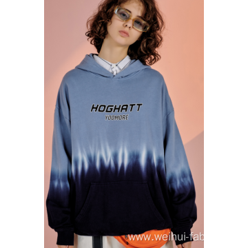 Hooded men's sweater hanging dye gradient men's sportswear